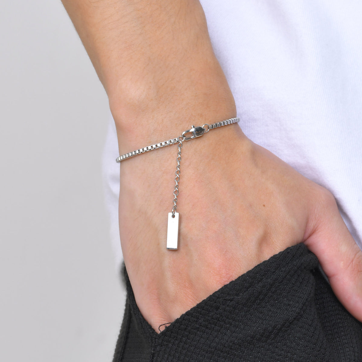 Gold-Plated Stainless Steel Bracelet for Men