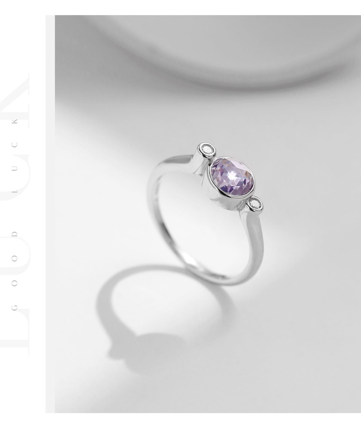 925 Sterling Silver Round Zircon Ring