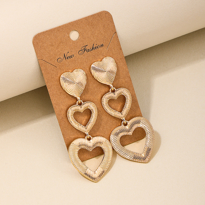 Geometric Love Texture Earrings in Vienna Verve Collection