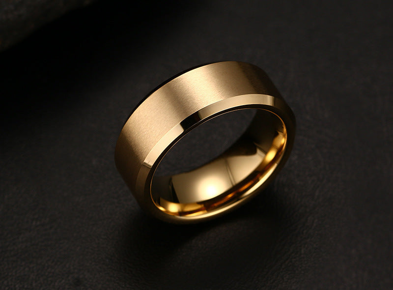 Trend Jewelry Wholesale Pure Tungsten Gold Men's Ring