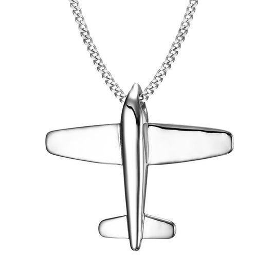 Titanium Steel Pendant Stainless Steel Aircraft Gold Necklace