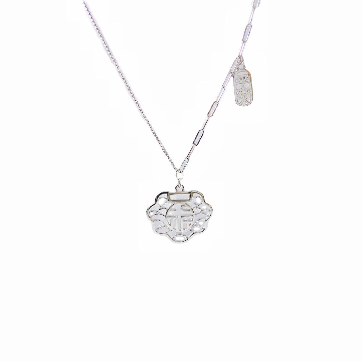Minimalist Guofeng 925 Sterling Silver Women's Pendant Necklace