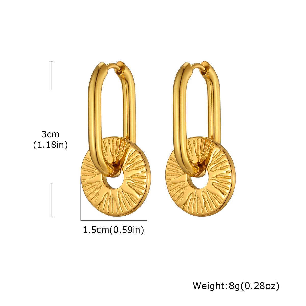 Stainless Steel Zircon Floral Earrings