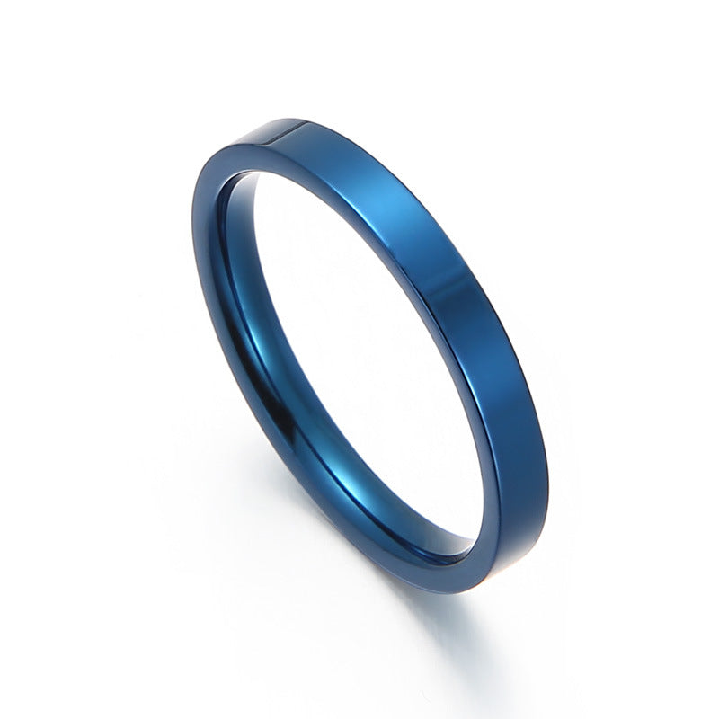 Stainless Steel Aperture Ring, Rock Hip-Hop Style 3mm Titanium Steel Men's Arc Ring