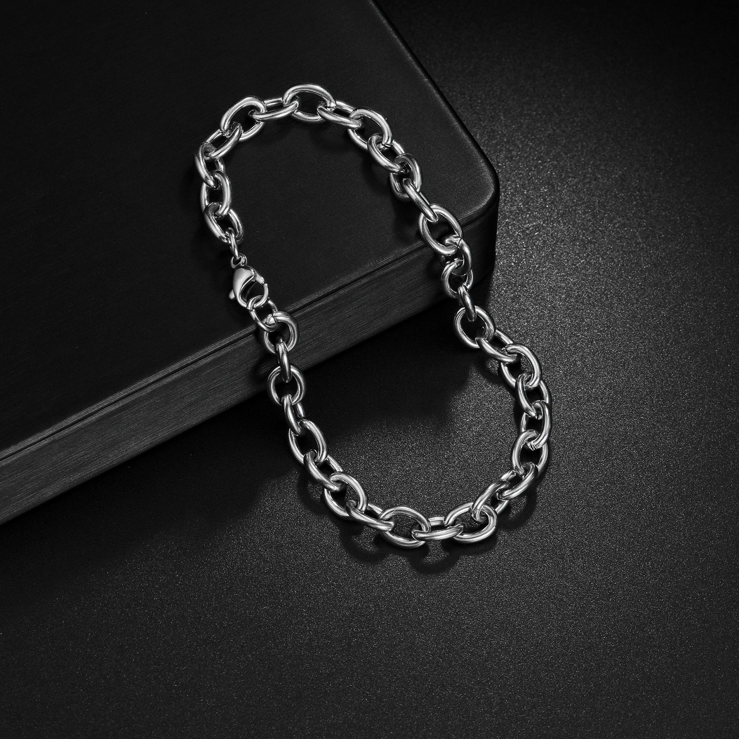 Planderful Everyday Genie O Shaped Titanium Steel Bracelet Anklet Unisex Hip Hop Accessory