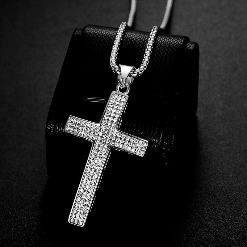 Steel Necklace – Elegant Cross Pendant