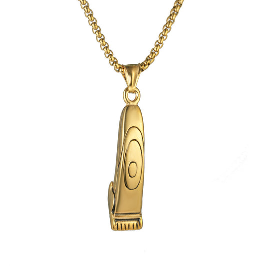 Planderful Razor Pendant Necklace For Hip Hop Fashion Lovers Bold Stainless Steel Jewelry Statement