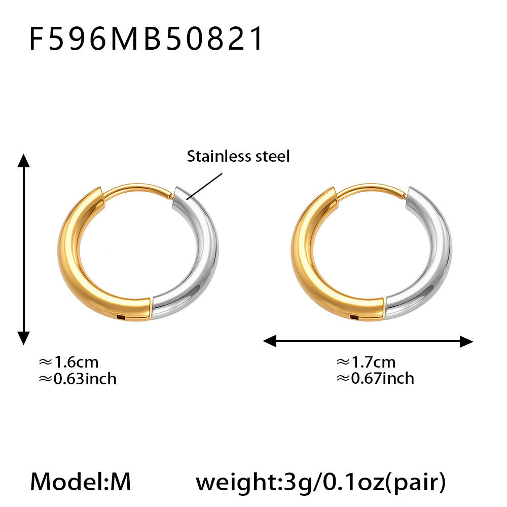 Planderful Minimalist Stainless Steel Circle Earrings Unisex