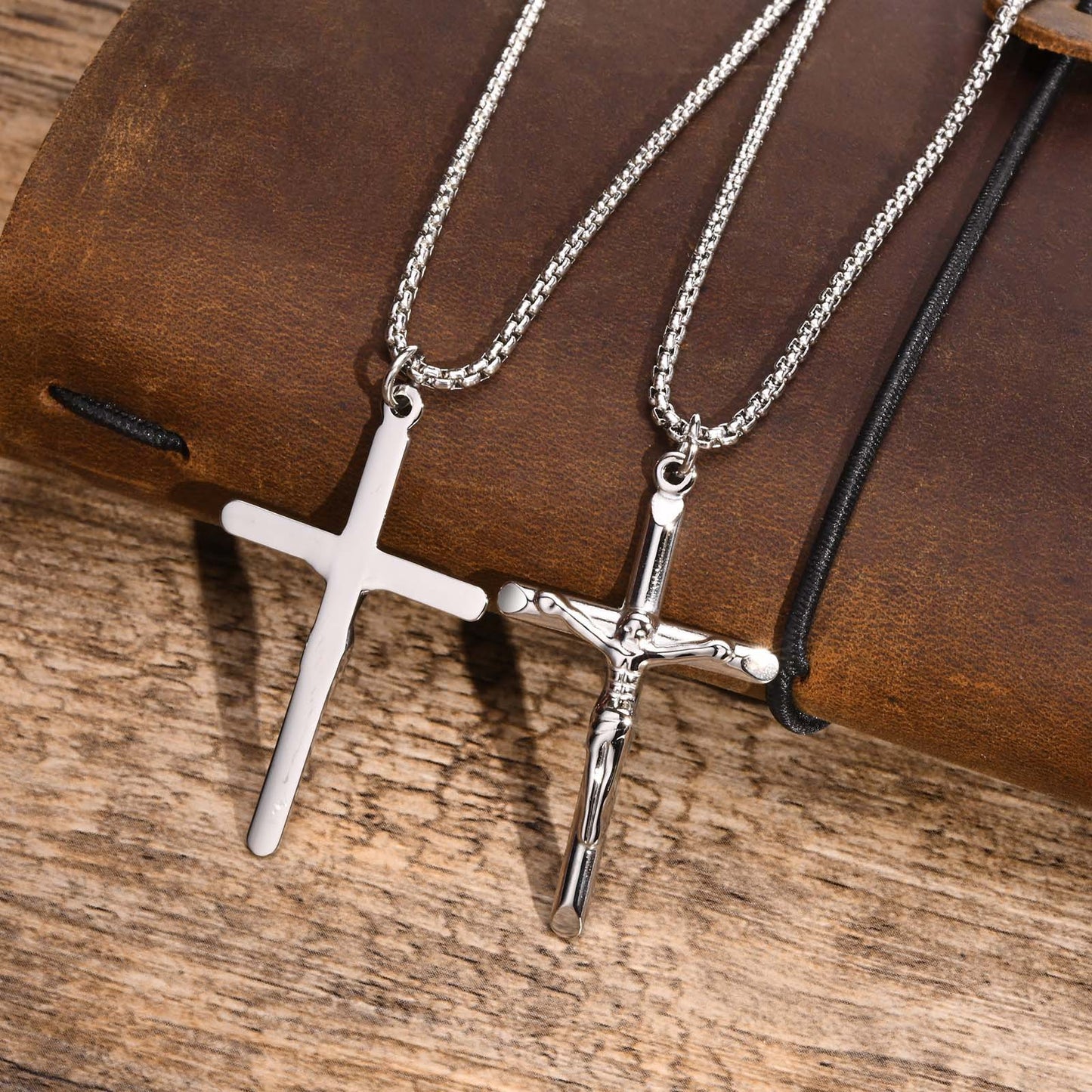 European And American Jewelry Titanium Steel Cross Necklace