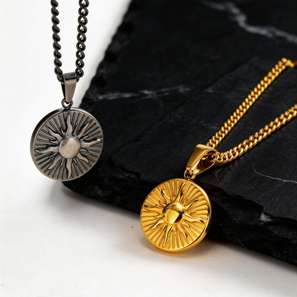 Textured Stainless Steel Pendant