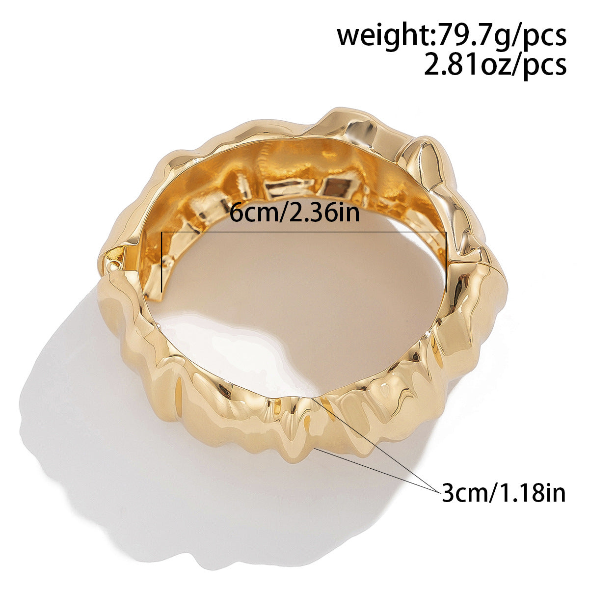 Heavy Industry Scenery Surface Bracelet Retro Metal Hug Bracelet