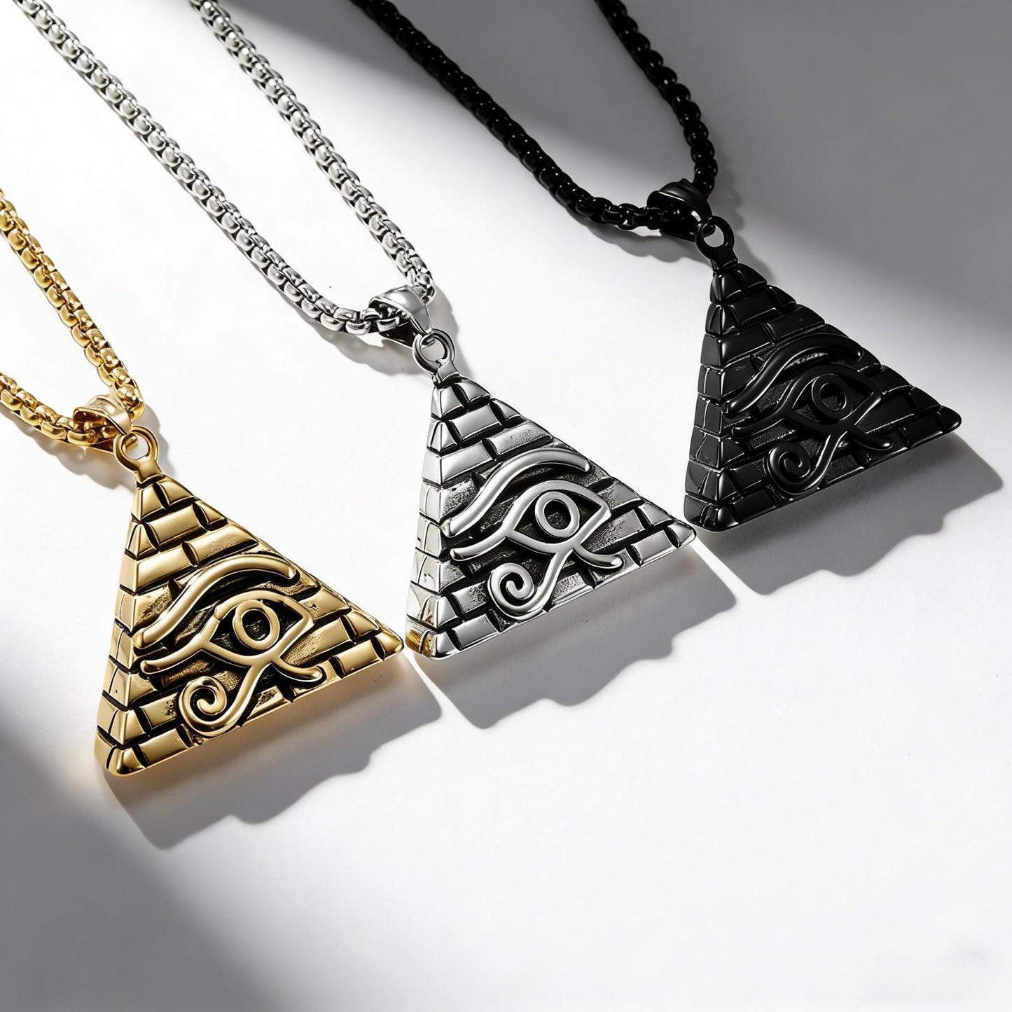 Eye Of Horus Titanium Steel Necklace Pendant Planderful For Retro Egyptian Jewelry Lovers