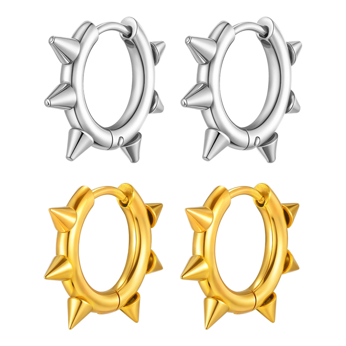 Punk Single Earrings — Silver, Gold or Black