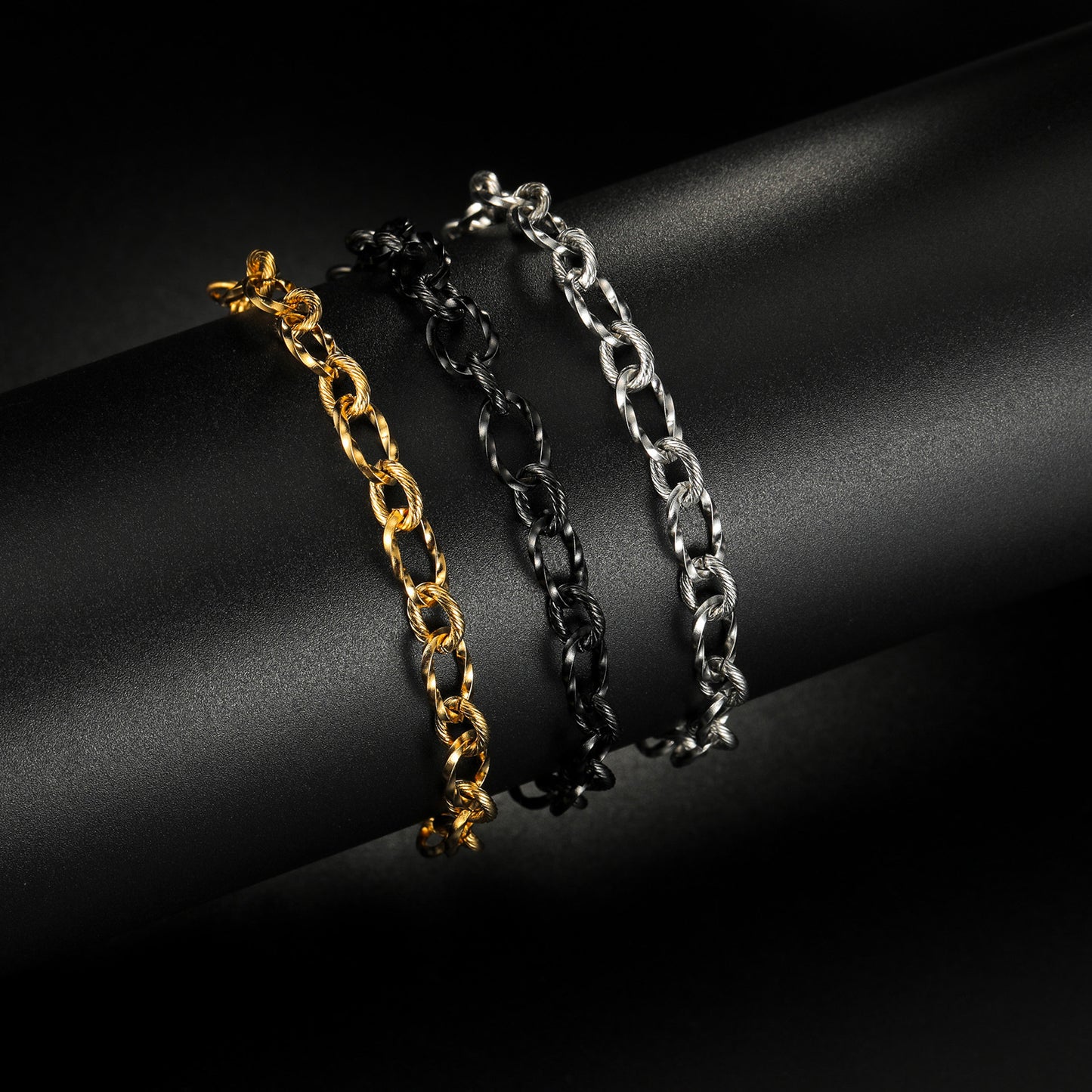 Planderful Everyday Genie Stainless Steel Twist Chain Bracelet For Couples Unisex Protection Gift