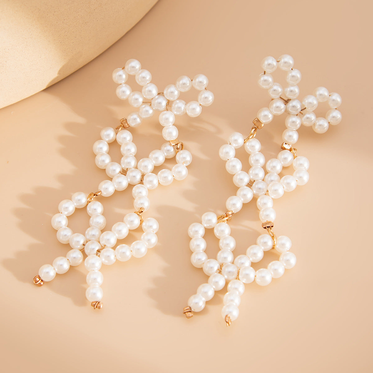 Planderful Vienna Verve Earrings – Elegant French Temperament with Imitation Pearls