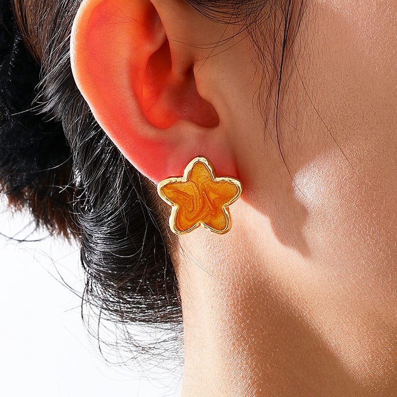 Planderful Vienna Verve Earrings – Stylish Metal Starfish Design