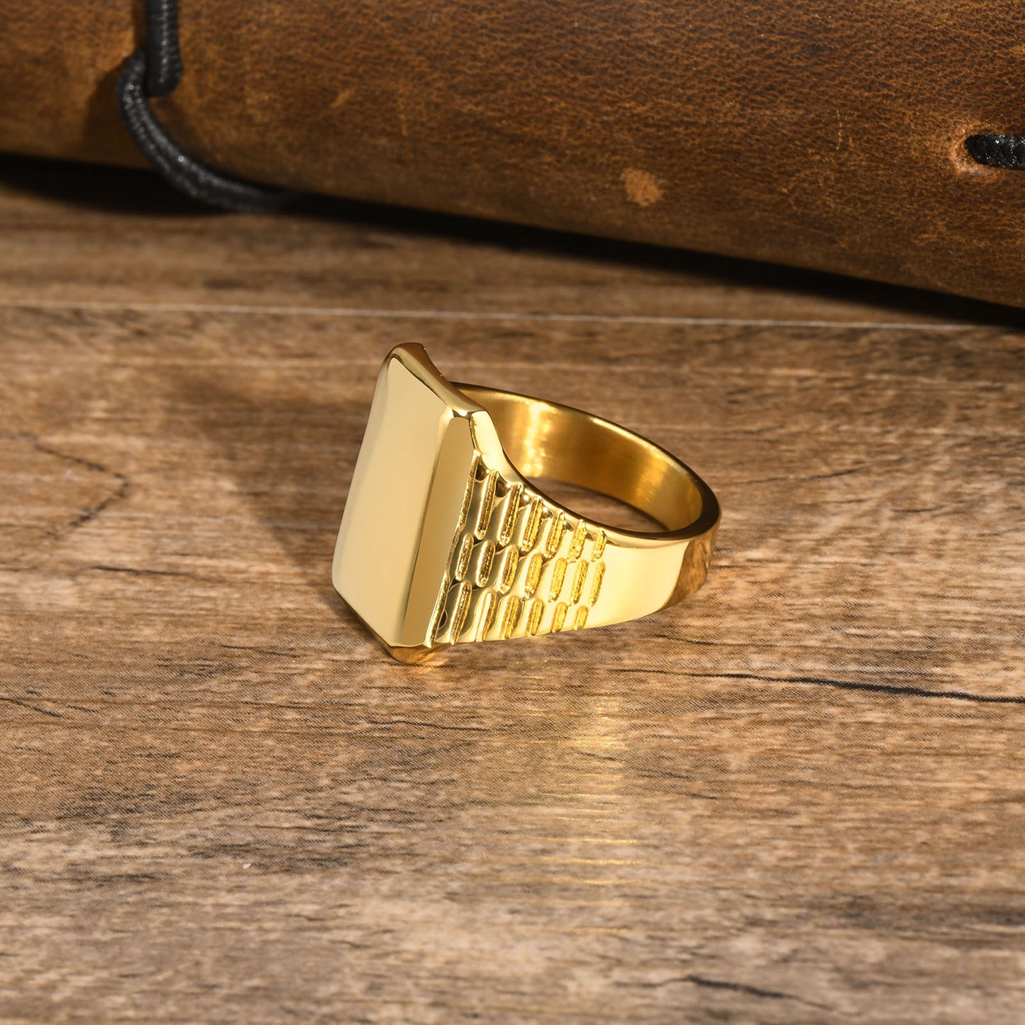 Stainless Steel Cross-Border Ring for Men's Fashion Trend