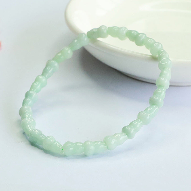 Jadeite Gourd 5 mm Beaded Bracelet