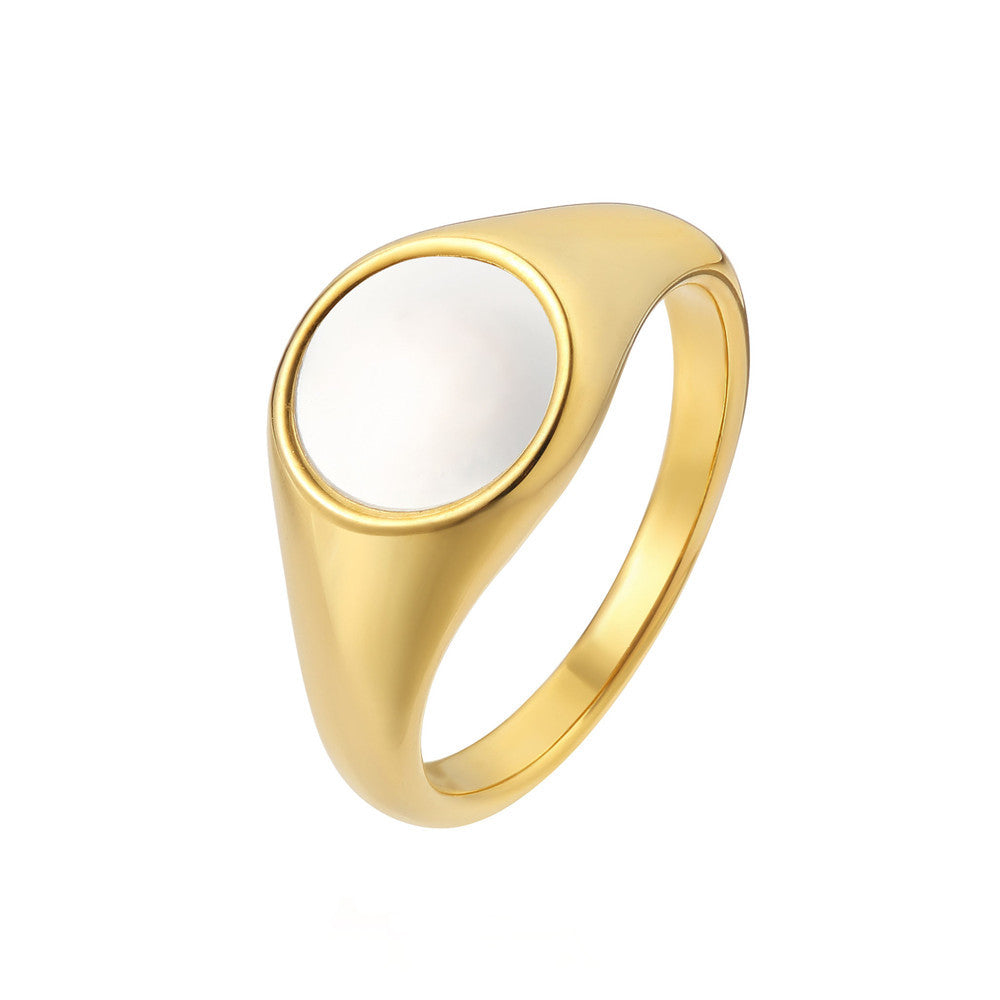 Planderful Everyday Genie Unisex Steel Ring Minimalist Design Durable Shield Sizes 7 To 12