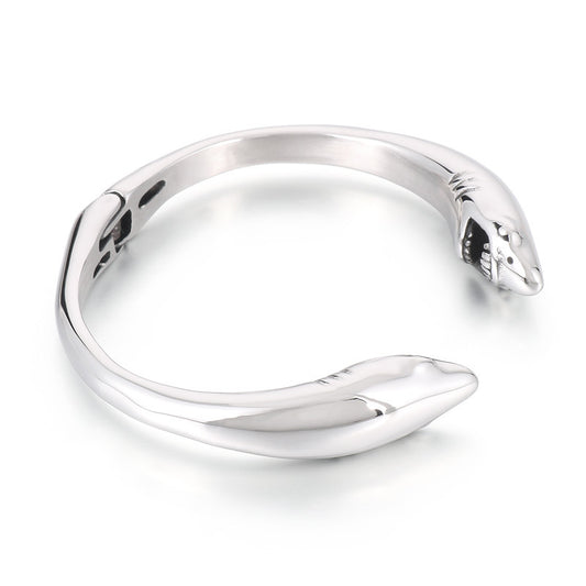 Cute Animal Bracelet – Glossy Double Shark Stainless Steel Men's