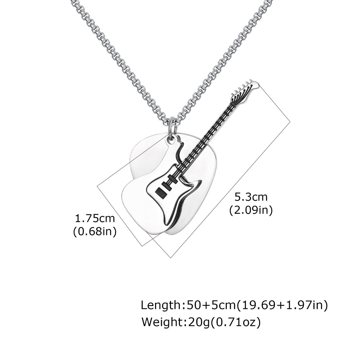 Stainless Steel Punk Necklace — Silver or Black