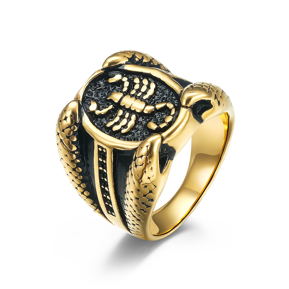 Retro Style Stainless Steel Scorpion Ring for Men