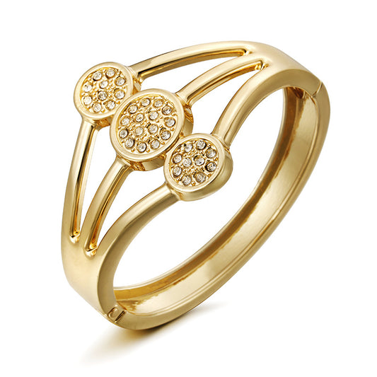 Dazzling Multi-Layer Bracelet - European Chic Retro Wide Accessory Bracelet