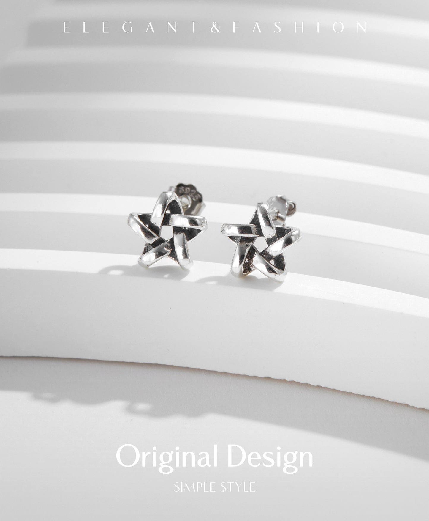 Planderful Everyday Genie Pentagram Earrings – Stylish Sterling Silver Design