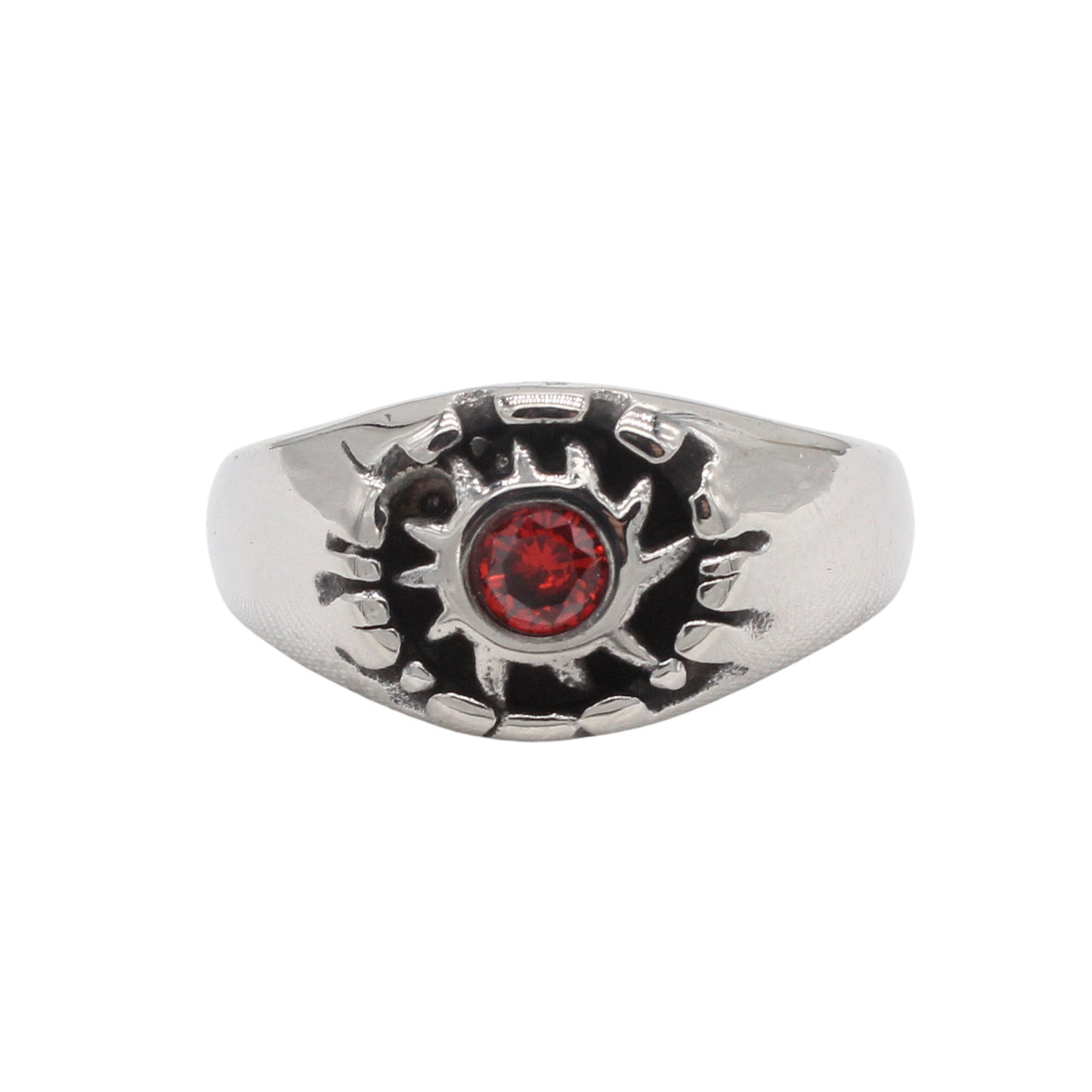 Planderful Jewelry Vintage Sun Design Titanium Steel Ring For Men Women Sizes 7 Through 11