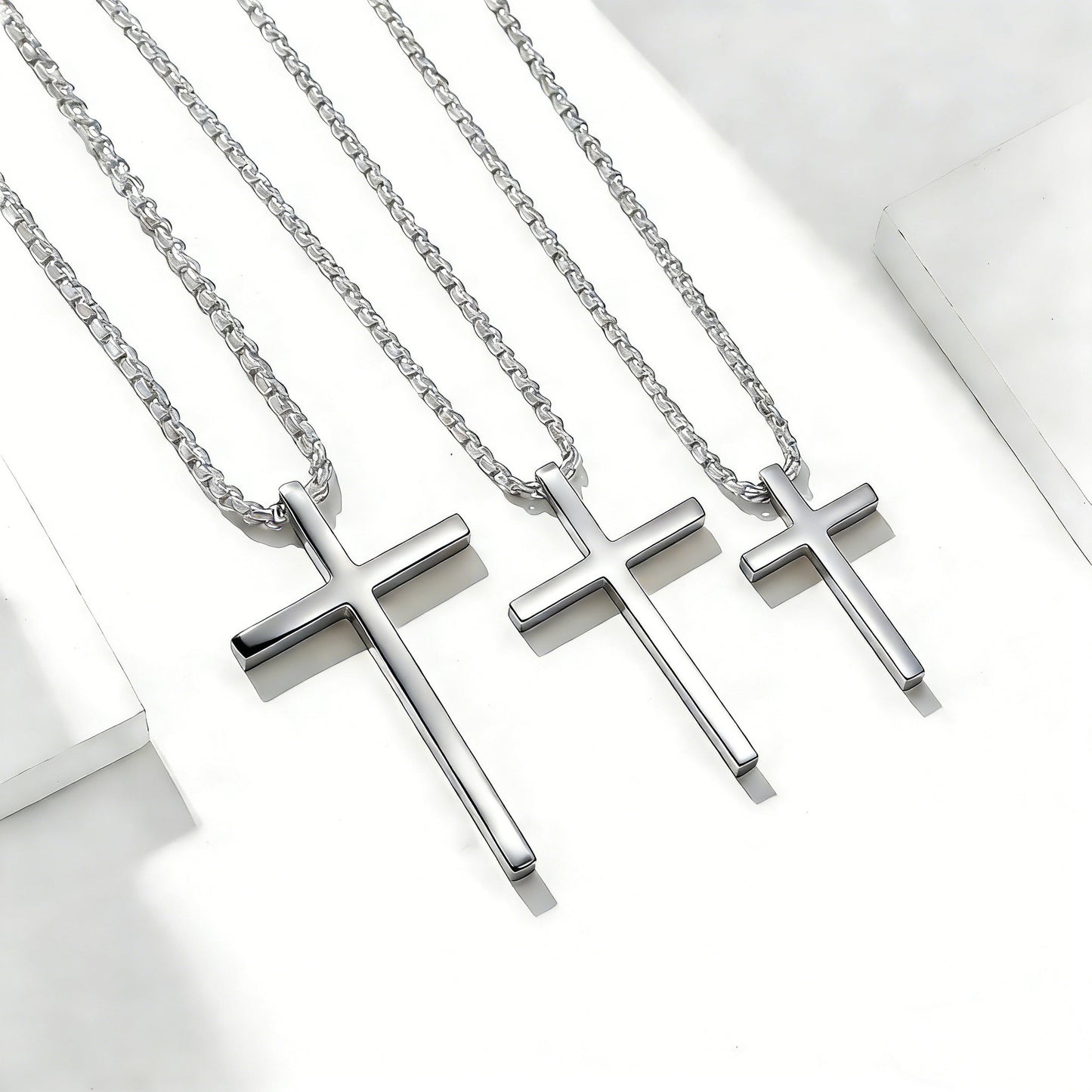 Steel Pendant – Minimalist Cross Pendant