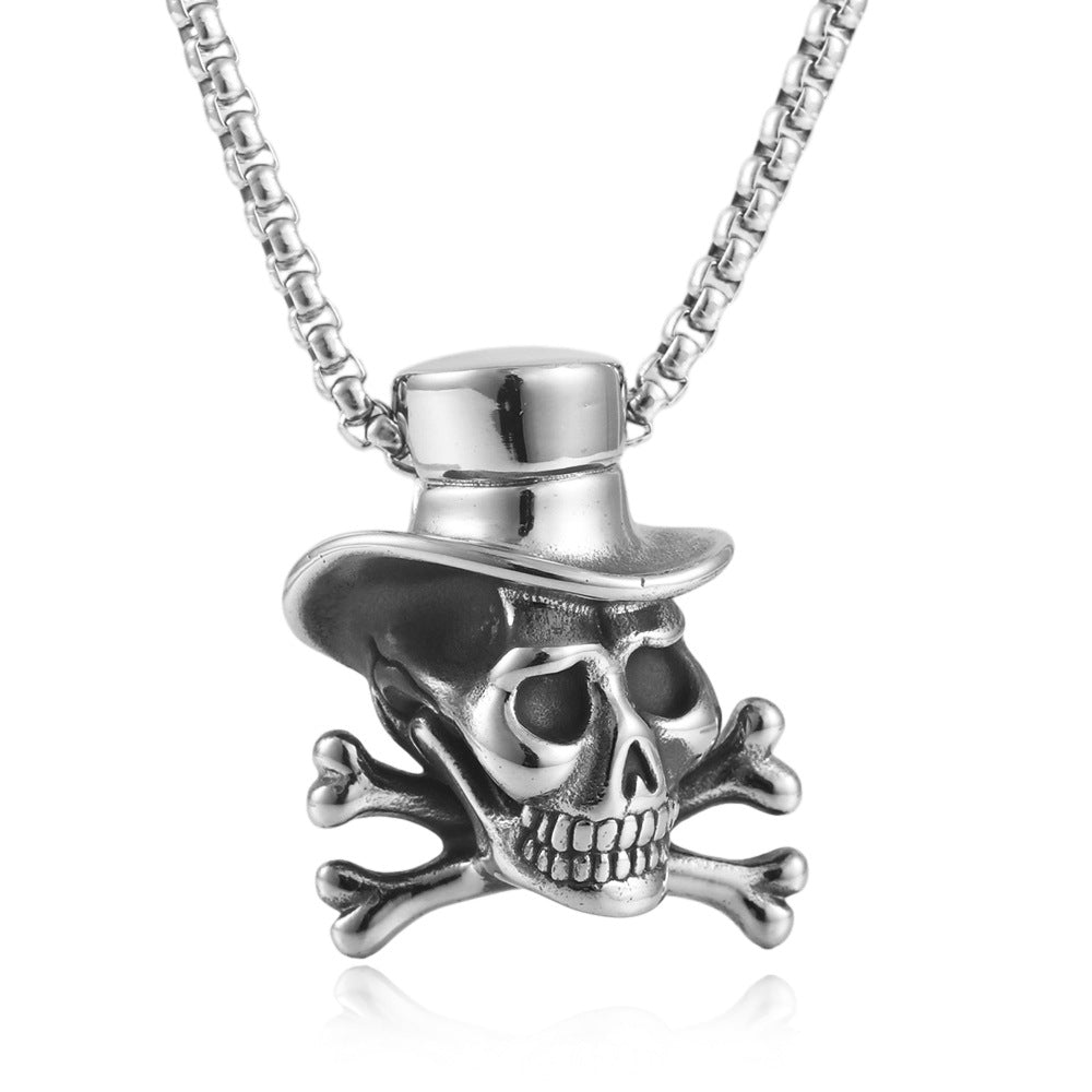 European And American Stainless Steel Skull Pendant For Men