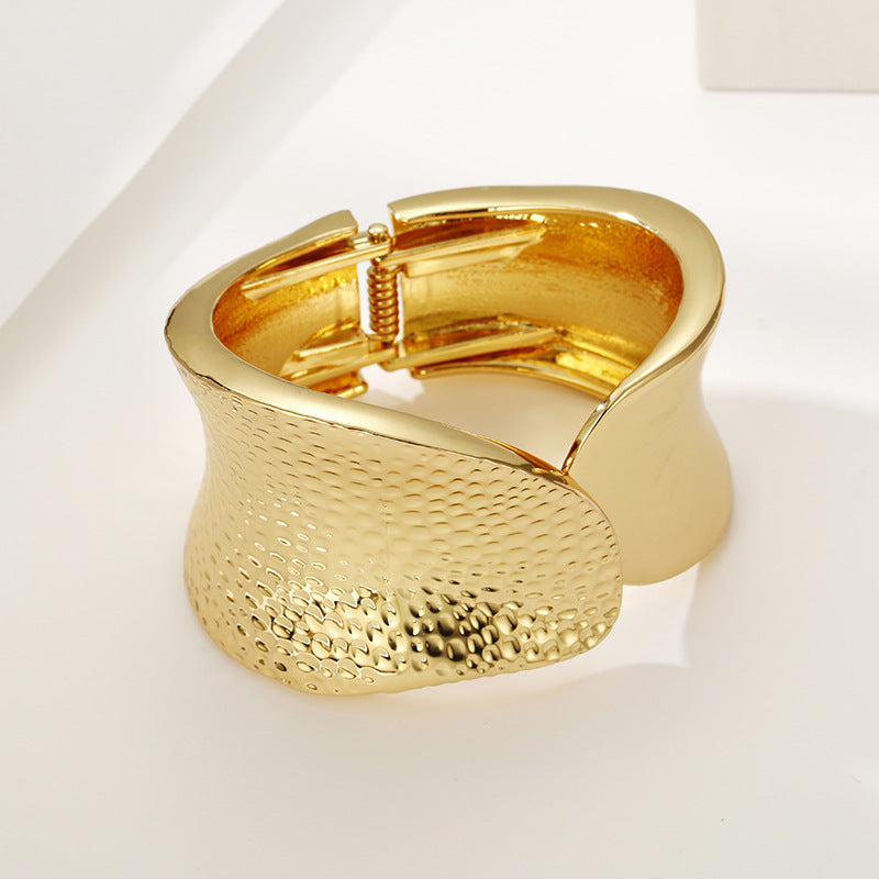 Golden Glamour Statement Bracelet - Vienna Verve Collection