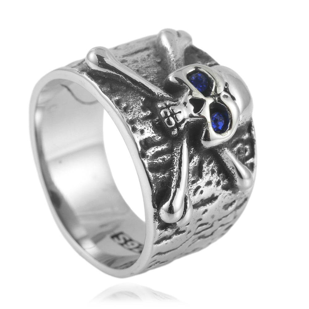 Planderful Titanium Steel Skull Ring For Men And Women Unisex Punk Gothic Statement Jewelry Durable