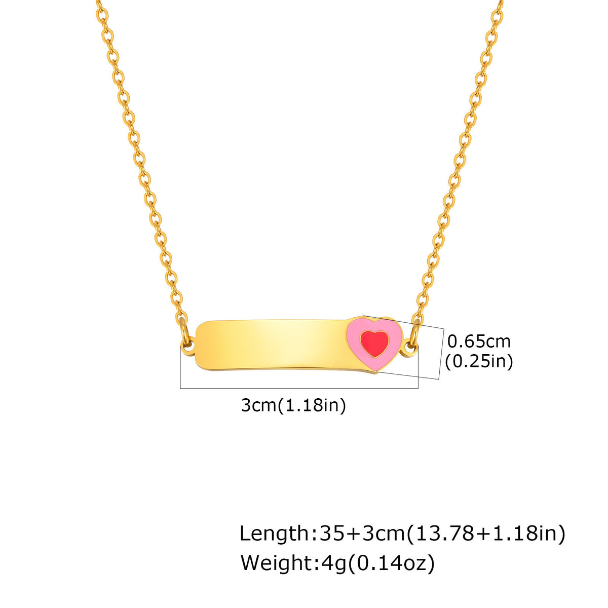 Stainless Steel Cross Heart Necklace