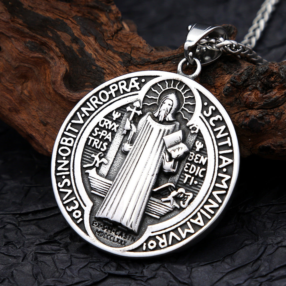 Cross Benedict'S Stainless Steel Men's Pendant Necklace