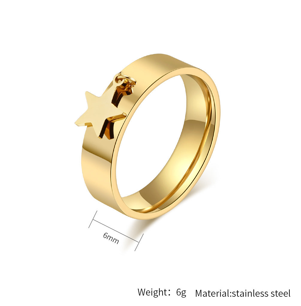 Steel Ring - Statement Celestial Symbols