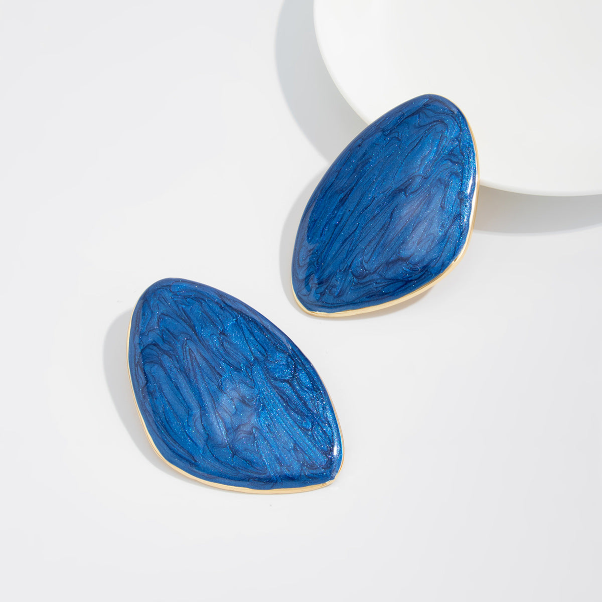 Planderful Smudged Oil Stud Earrings Bold Irregular Design for Women Vienna Verve Collection