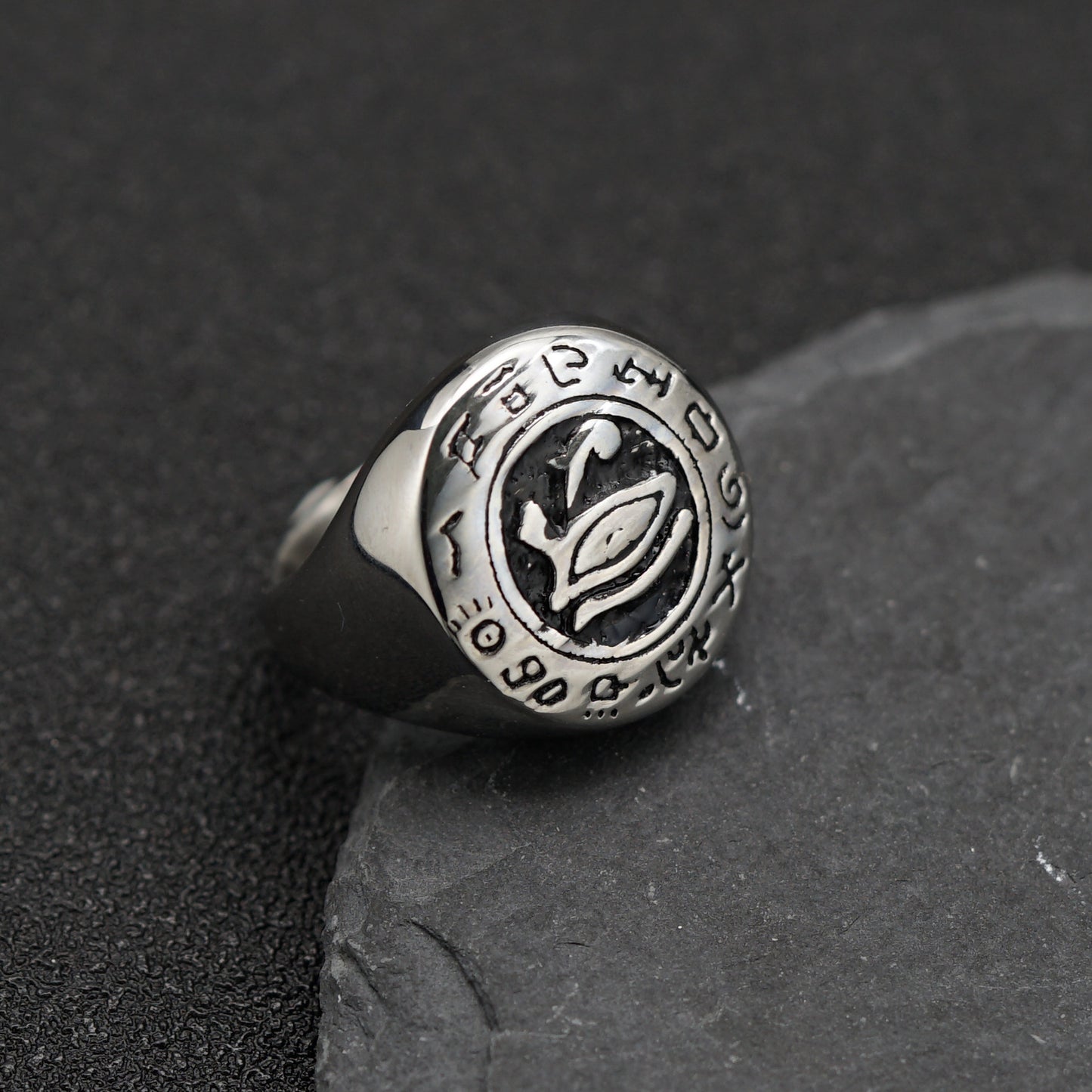 Planderful Eye Of Horus Stainless Steel Ring Unisex Protection Charm For Everyday Style