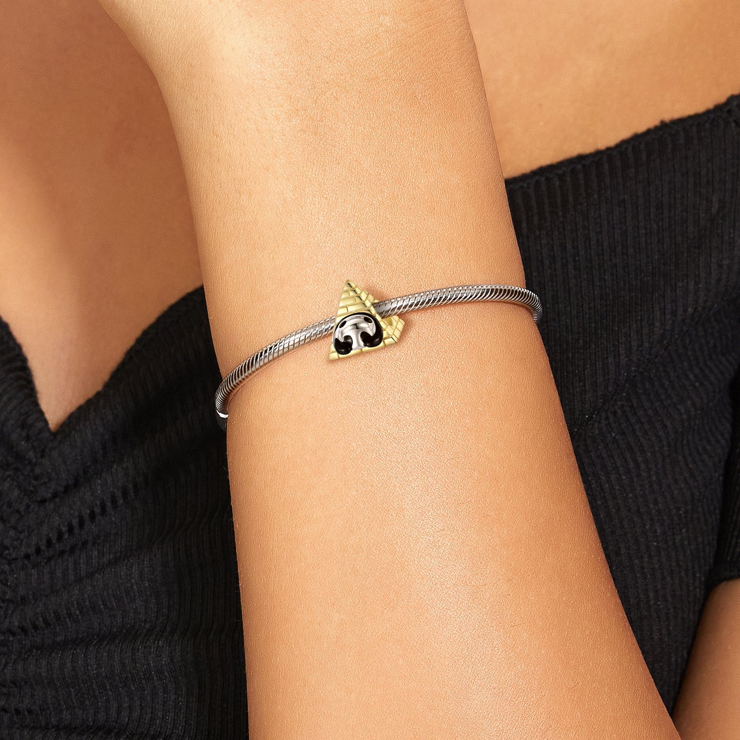 Facepalm Panda Pyramid Silver Pendant