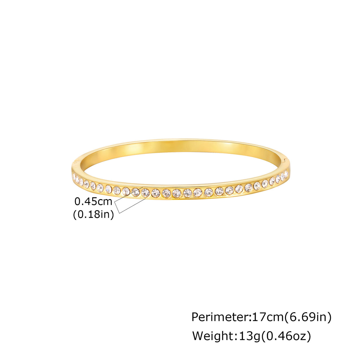 Heart Zircon Stainless Steel Bracelet Unisex