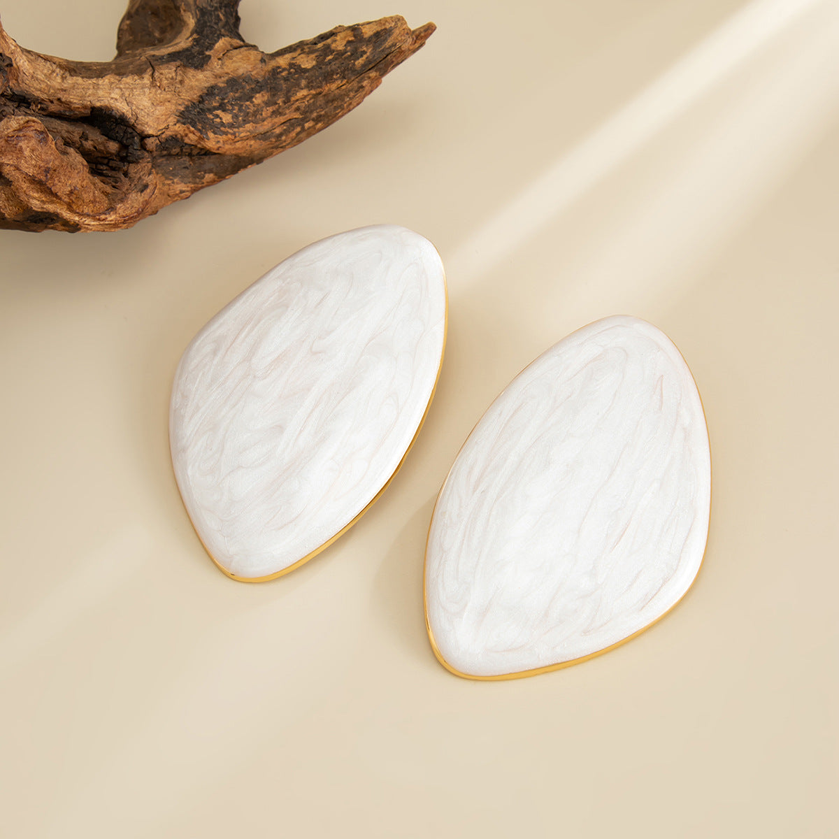Planderful Smudged Oil Stud Earrings Bold Irregular Design for Women Vienna Verve Collection