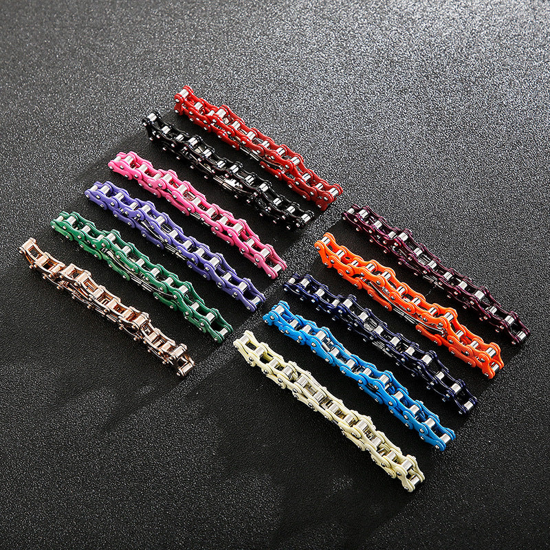 Titanium Steel Men's Bracelet with Multicolor European and American Fashion Touch