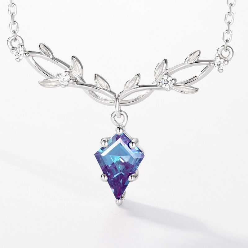 S925 Sterling Silver Lab-Grown Alexandrite Signature Necklace