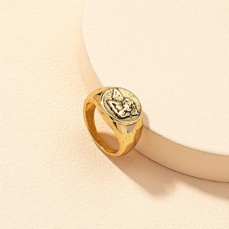 Heavenly Vintage Angel Ring - Vienna Verve Collection