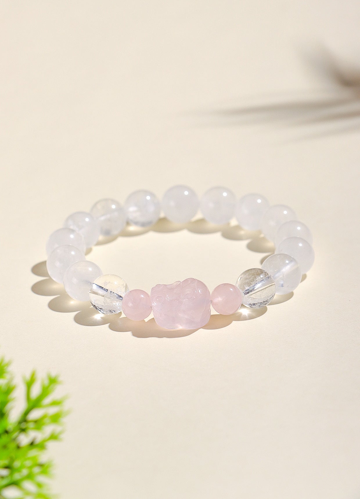 Planderful Fortune's Favor Bracelet – Elegant Crystal and Obsidian Design