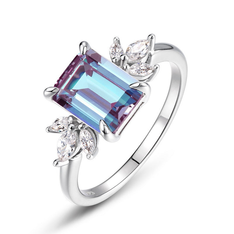 Planderful Jewelry Alexandrite Ring In Sterling Silver Everyday Genie Collection Elegant Ring For Daily Wear