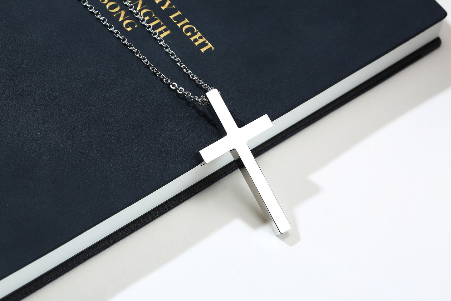 Cross-Border Supply Cross Necklace Stainless Steel Pendant