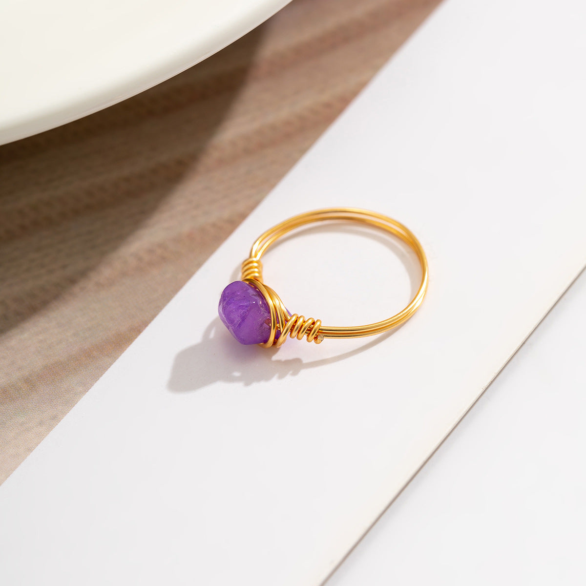 Artistic Glow Ring Needle in Vienna - Women's Alloy Ring with Luminous Pastoral Elements