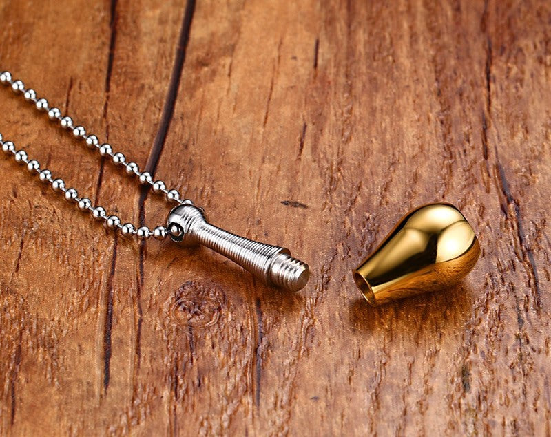 Supply Necklace Pendant Titanium Steel Personalized Perfume Bottle Pendant for Men