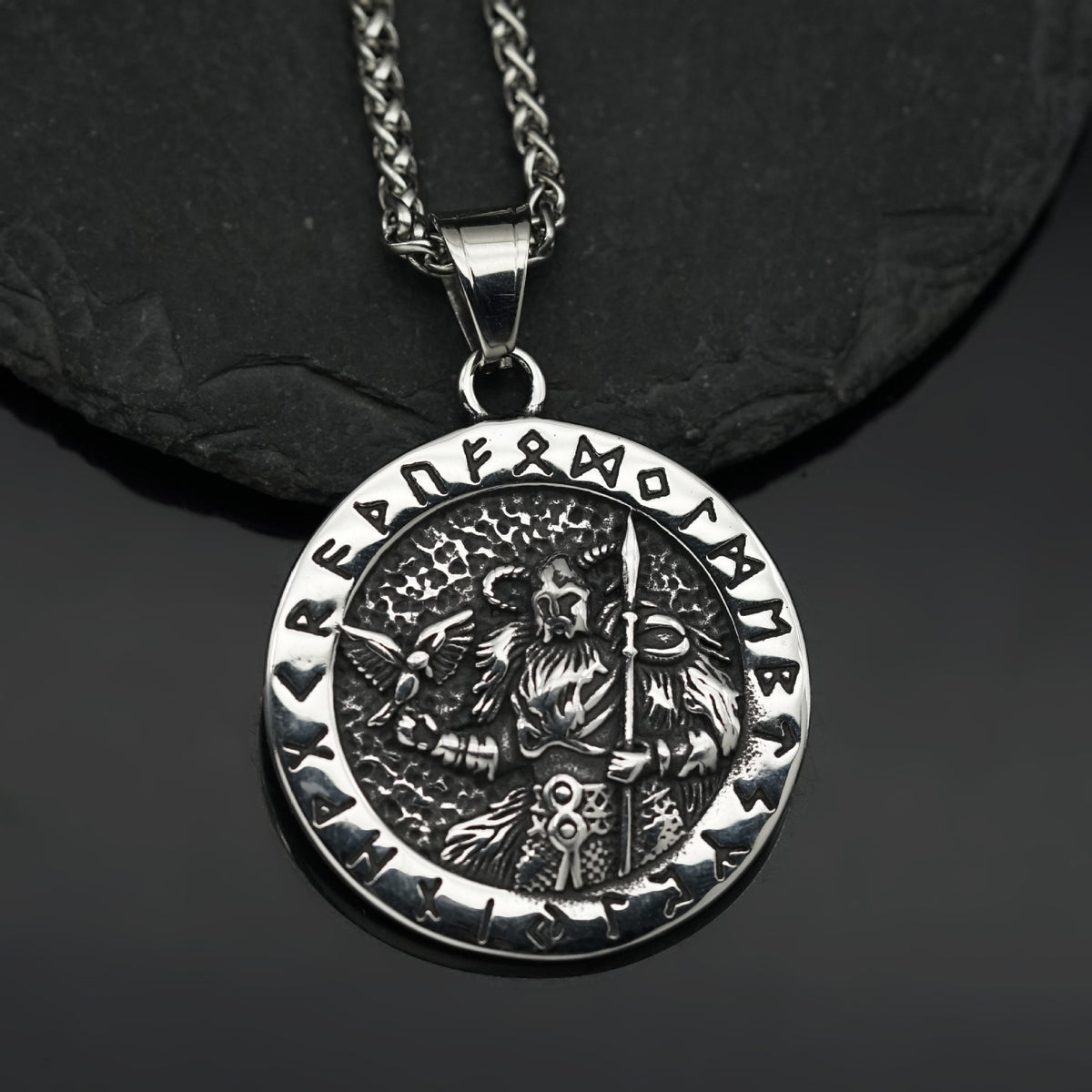 Vintage Viking Stainless Steel Pendant Necklace